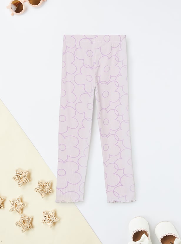 Girls Printed Leggings - Pack of 2