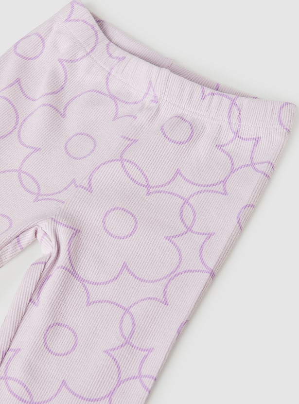 Girls Printed Leggings - Pack of 2