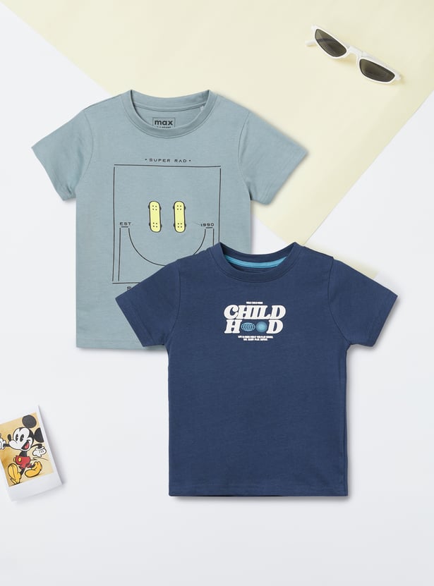 Boys Printed T-shirt - Pack of 2