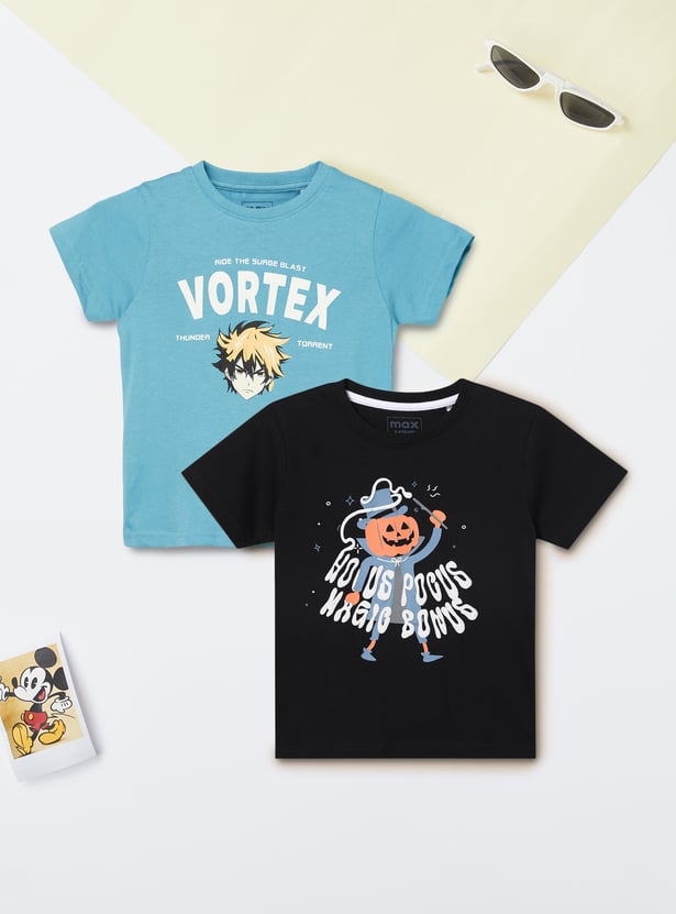 Boys Printed T-shirt - Pack of 2