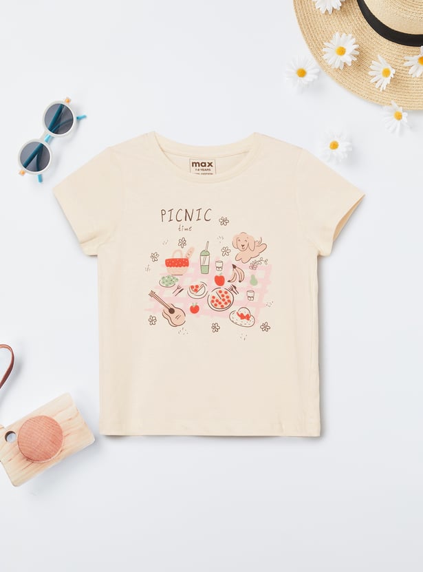 Girls Printed T-shirt - Pack of 2