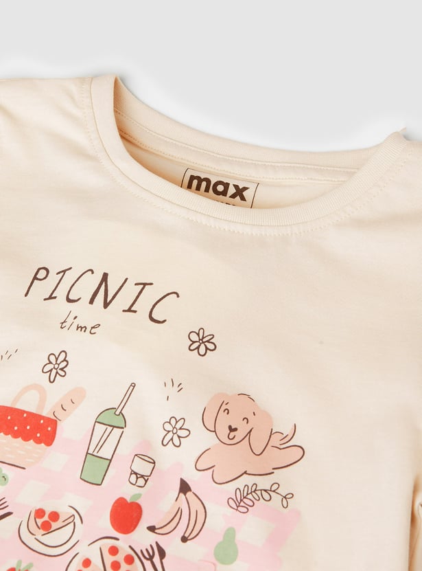 Girls Printed T-shirt - Pack of 2