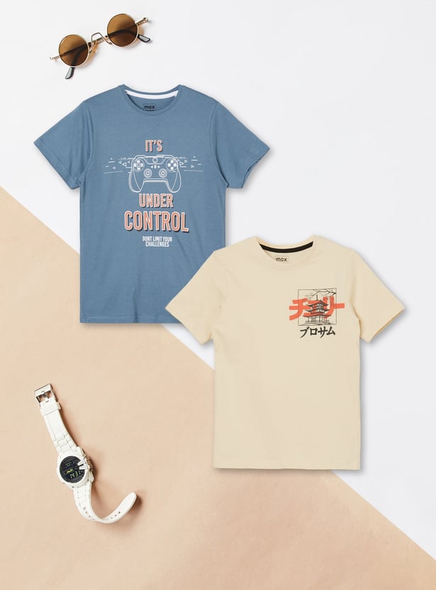 Boys Printed T-shirt - Pack of 2