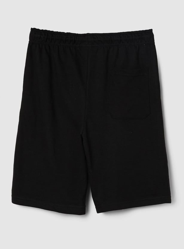 Boys Solid Shorts - Pack of 2