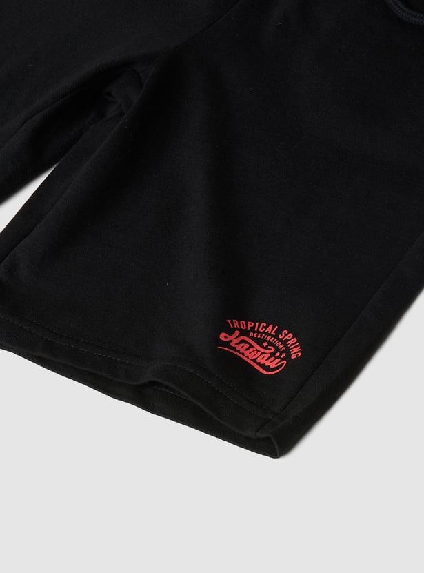 Boys Solid Shorts - Pack of 2