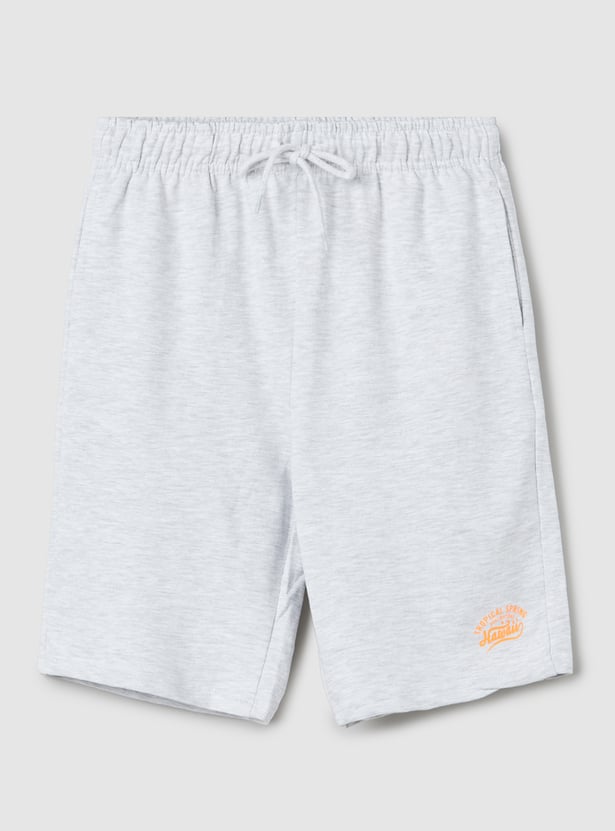 Boys Solid Shorts - Pack of 2