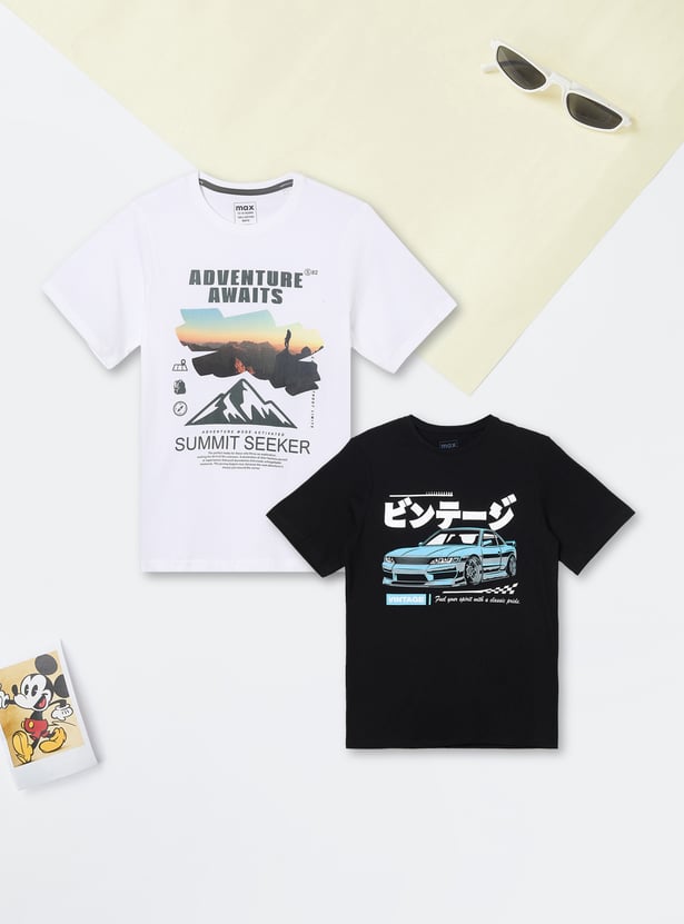 Boys Printed T-shirt - Pack of 2