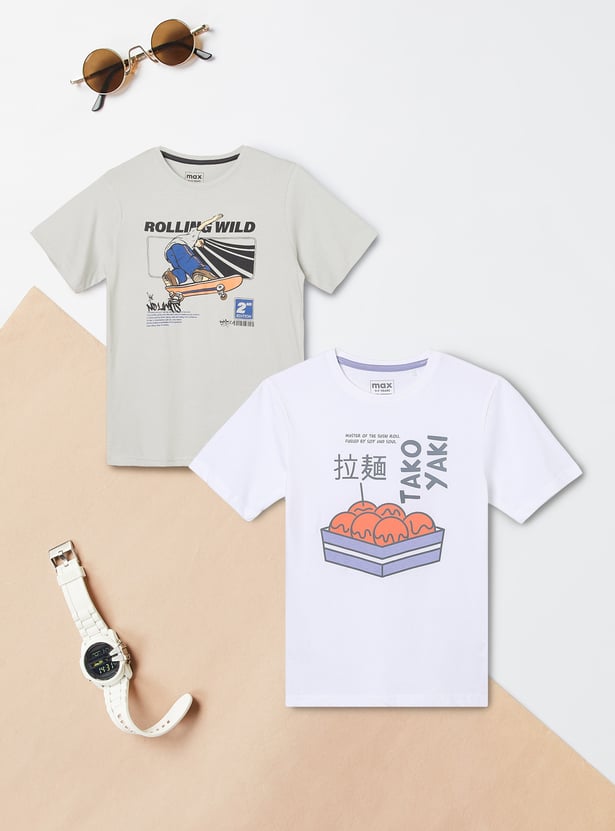 Boys Printed T-shirt - Pack of 2