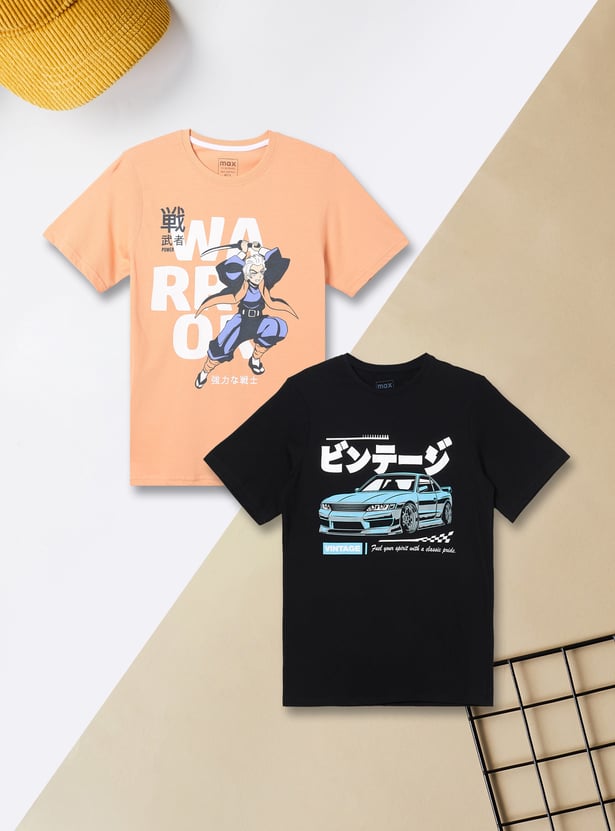 Boys Printed T-shirt - Pack of 2