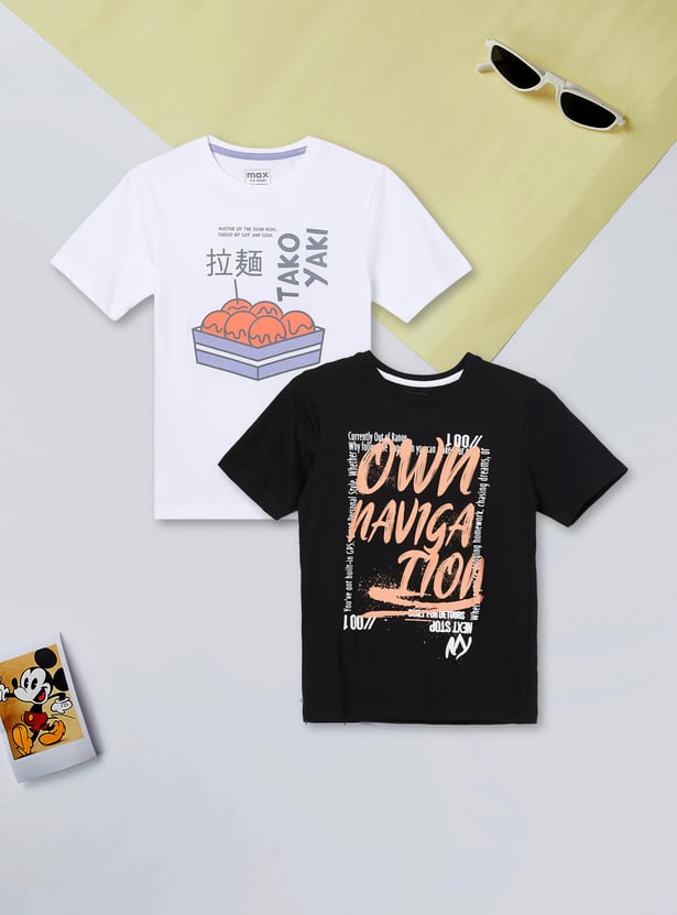 Boys Printed T-shirt - Pack of 2