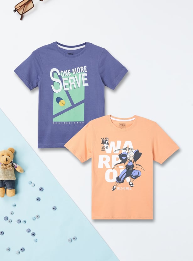 Boys Printed T-shirt - Pack of 2
