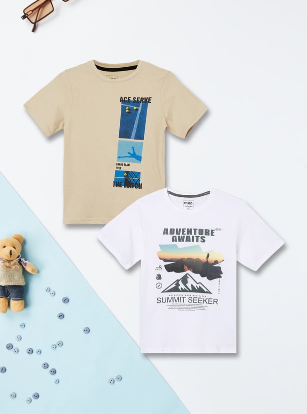 Boys Printed T-shirt - Pack of 2