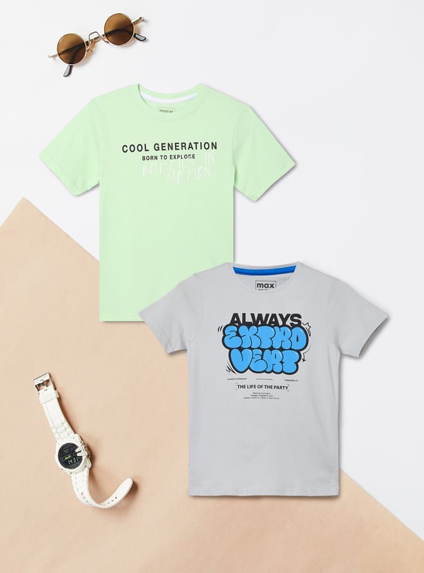 Boys Printed T-shirt - Pack of 2