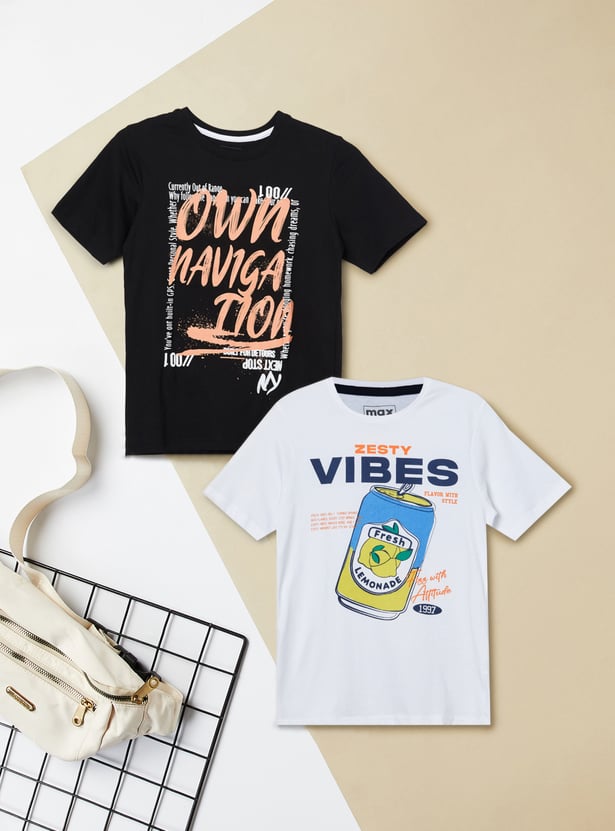 Boys Printed T-shirt - Pack of 2