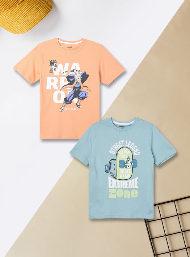 Boys Printed T-shirt - Pack of 2