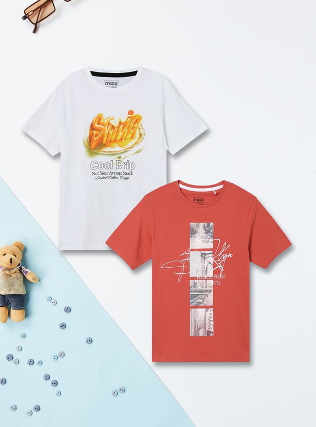Boys Printed T-shirt - Pack of 2