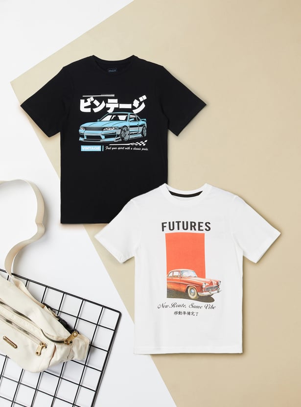 Boys Printed T-shirt - Pack of 2