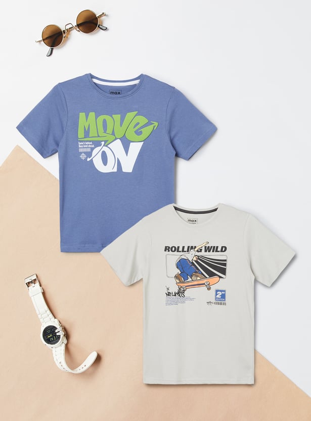 Boys Printed T-shirt - Pack of 2