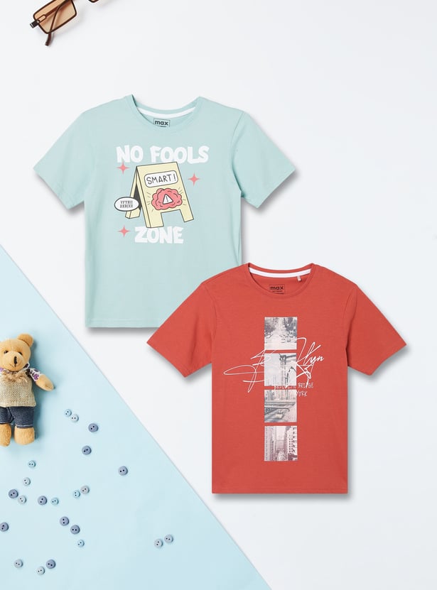 Boys Printed T-shirt - Pack of 2