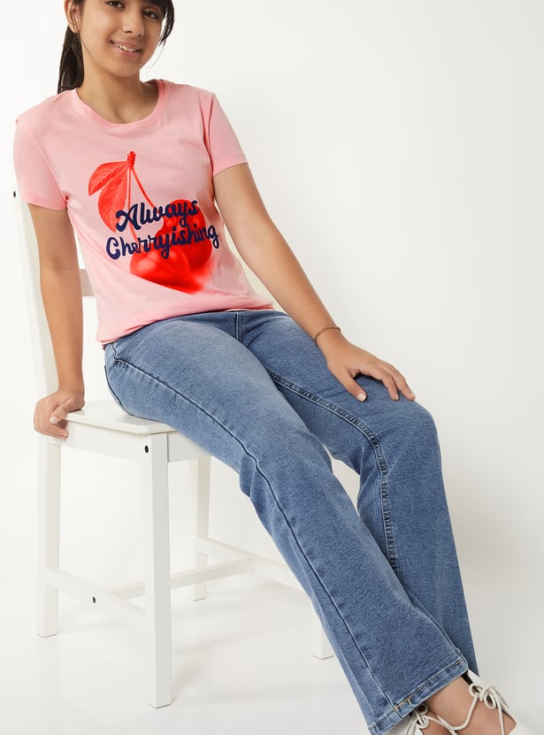 Girls Printed T-shirts - Pack of 2