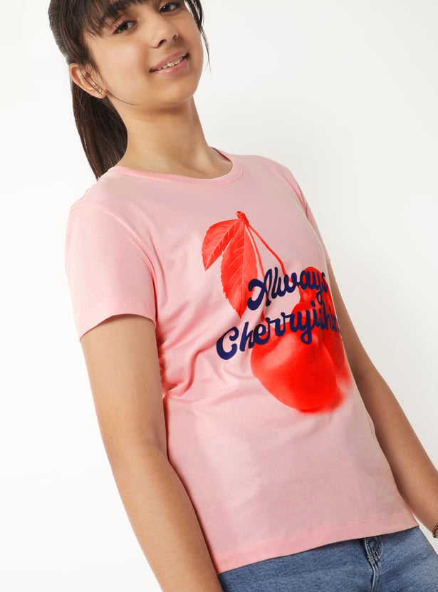 Girls Printed T-shirts - Pack of 2