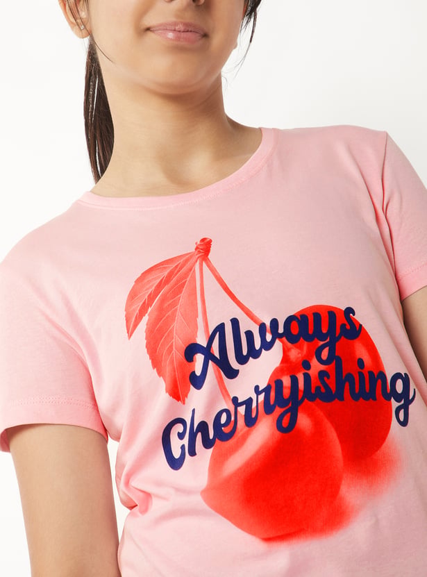 Girls Printed T-shirts - Pack of 2