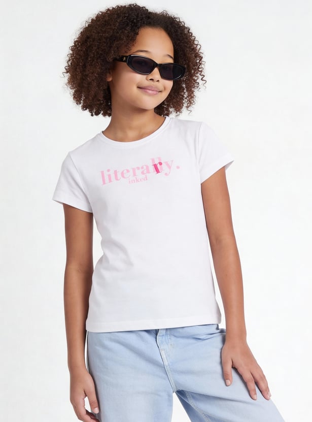 Girls Printed T-shirts - Pack of 2