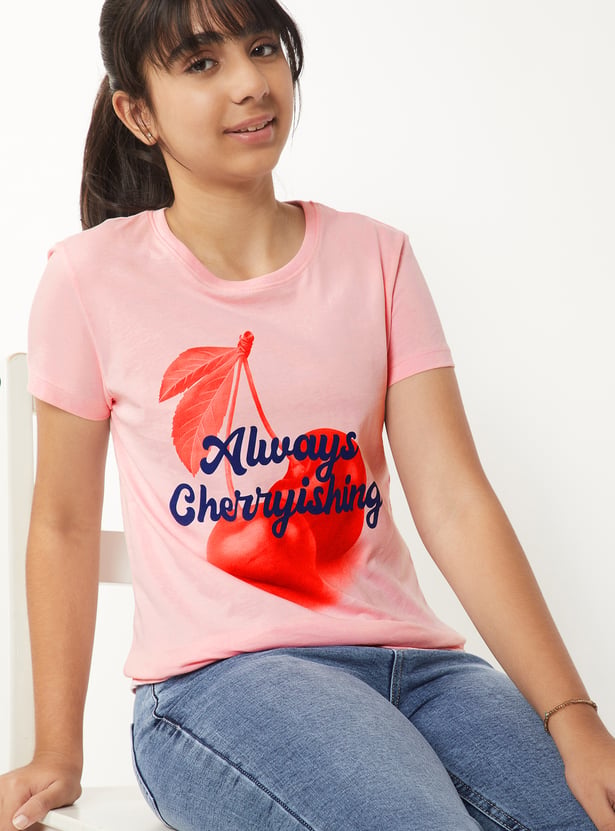 Girls Printed T-shirts - Pack of 2