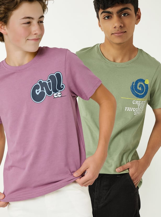 Boys Printed T-shirt - Pack of 2
