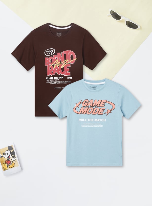 Boys Printed T-shirt - Pack of 2