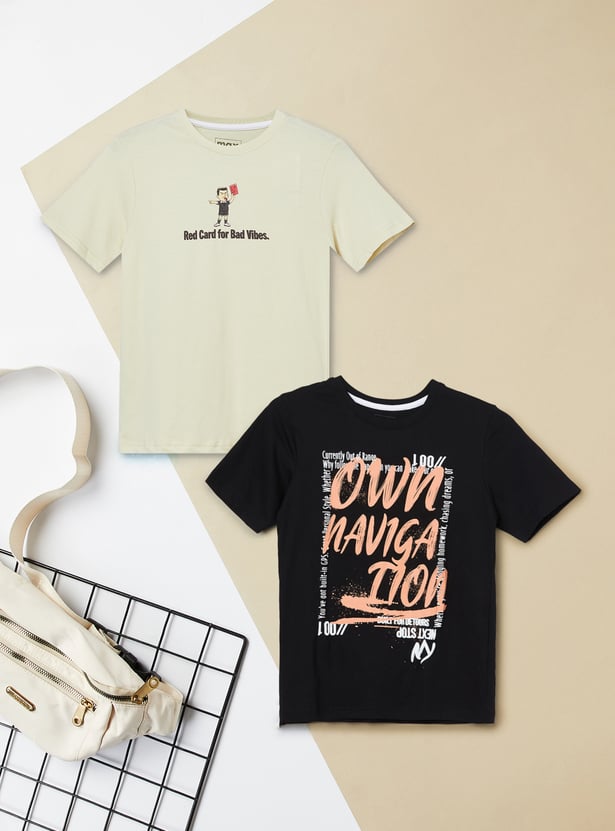 Boys Printed T-shirt - Pack of 2