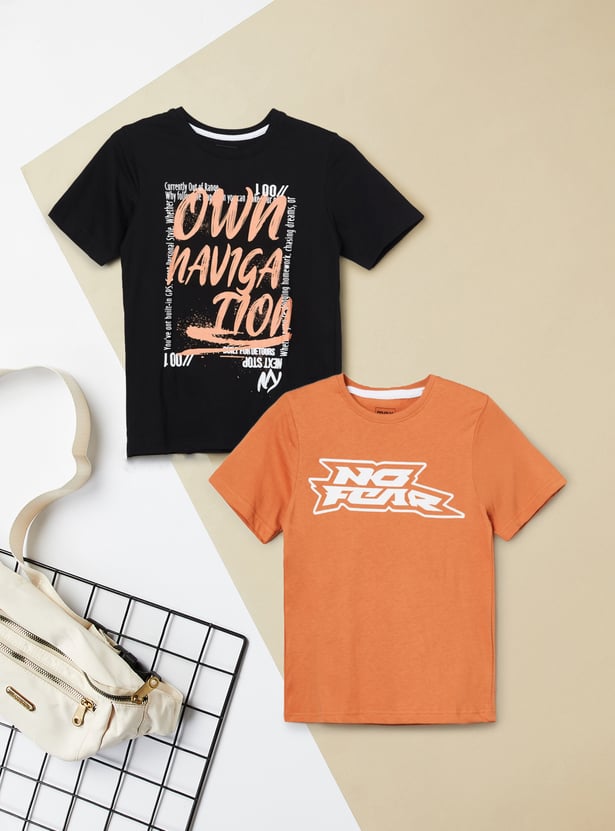 Boys Printed T-shirt - Pack of 2