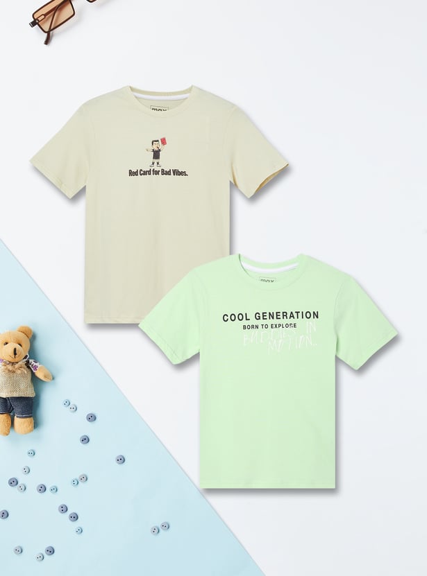 Boys Printed T-shirt - Pack of 2