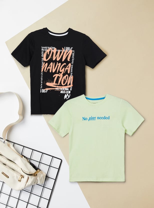Boys Printed T-shirt - Pack of 2