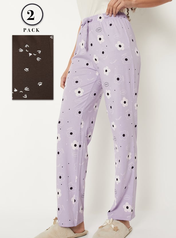 Women Printed Pyjamas - Pack of 2