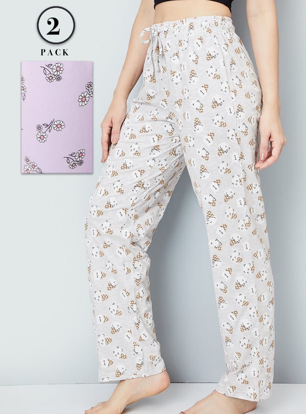 Buy Women Printed Pyjamas - Pack of 2 Online at just Rs. 998.0 ...