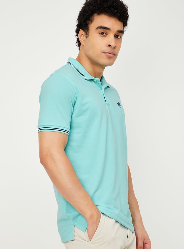 Men Solid Slim Fit Polo T-shirt