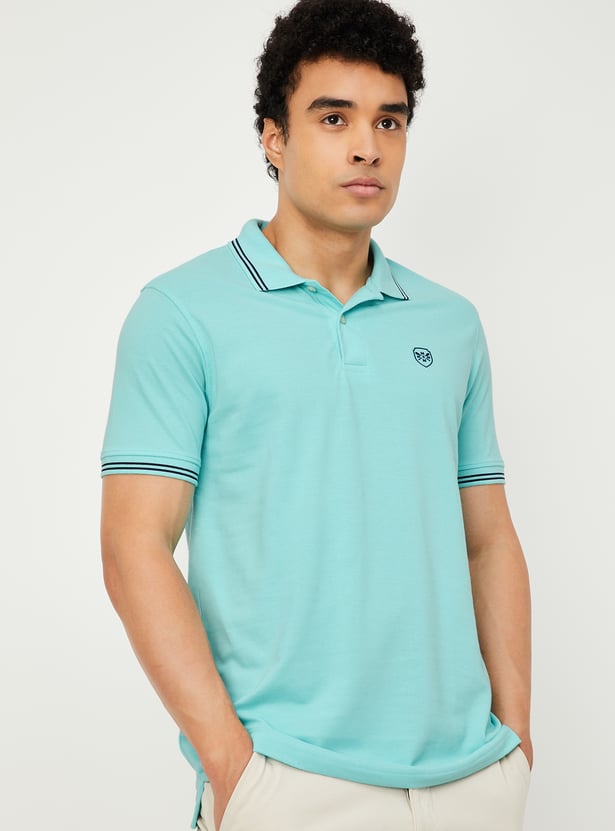 Men Solid Slim Fit Polo T-shirt
