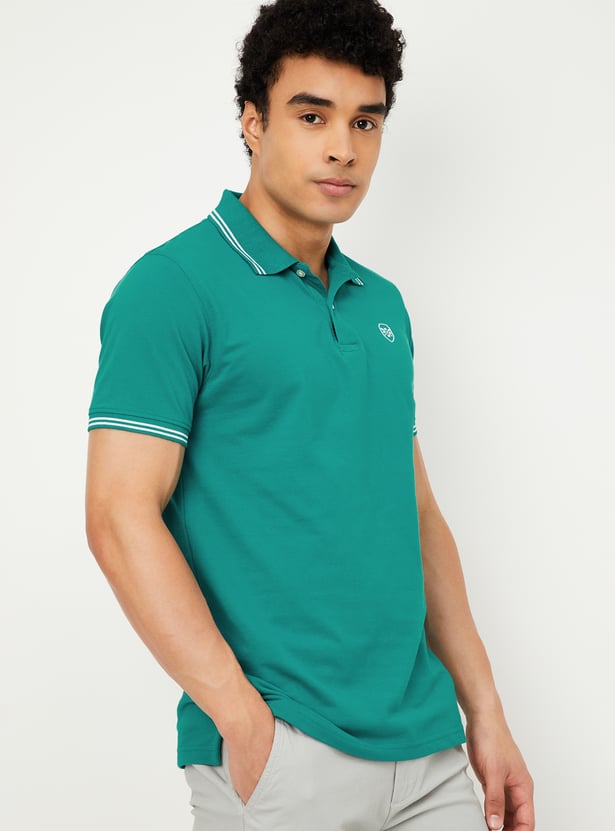 Men Solid Slim Fit Polo T-shirt