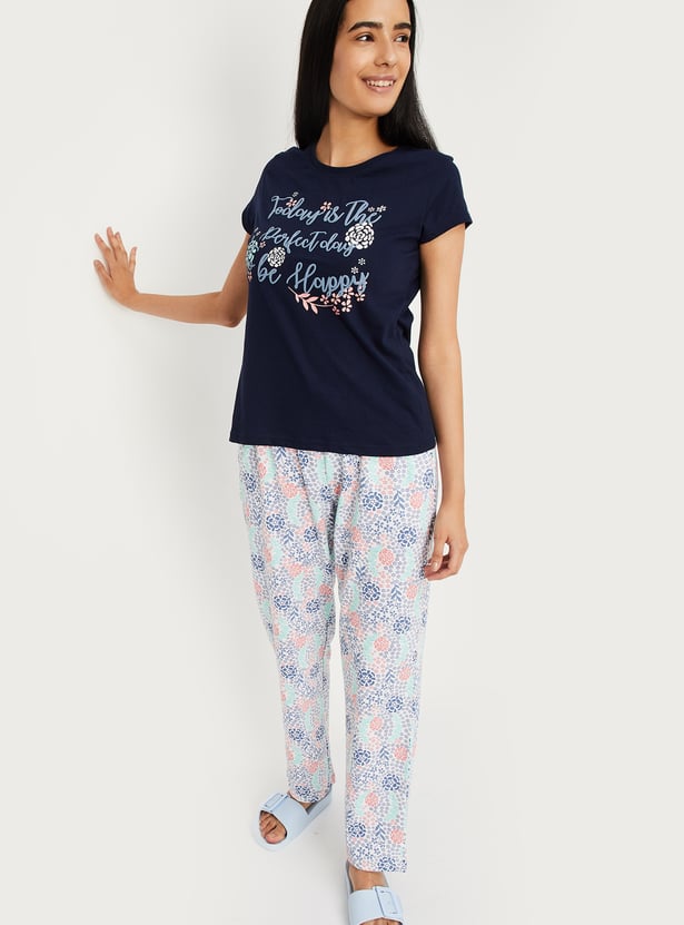 Women Printed PJ Set