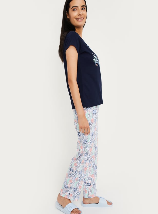 Women Printed PJ Set