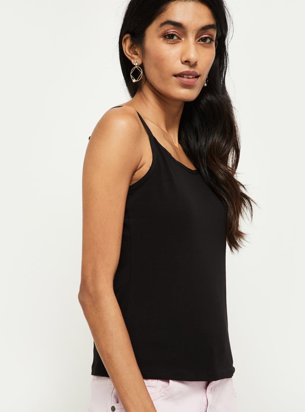 Buy Women Solid Camisoles - Pack of 2 Online at just Rs