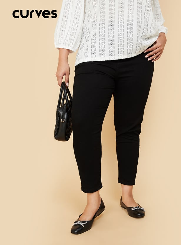 Women Solid Pencil Fit Jeans