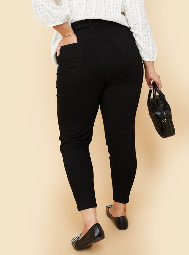 Women Solid Pencil Fit Jeans