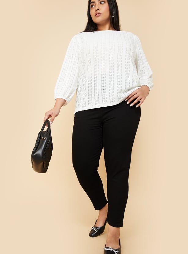 Women Solid Pencil Fit Jeans