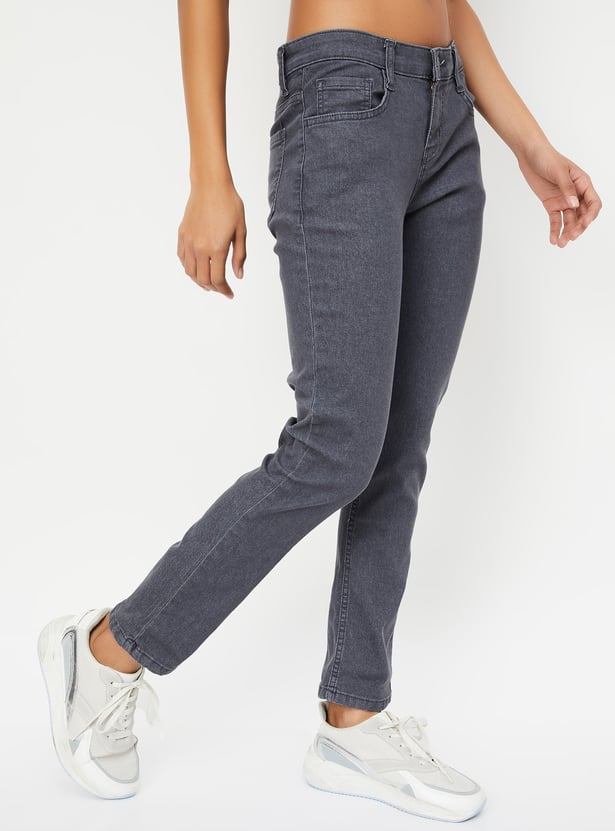 Women Solid Pencil Fit Jeans