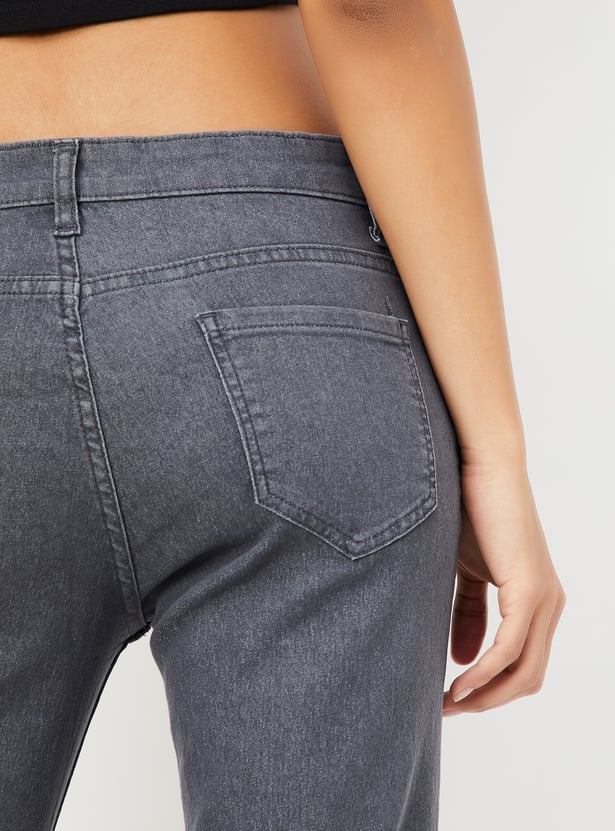 Women Solid Pencil Fit Jeans