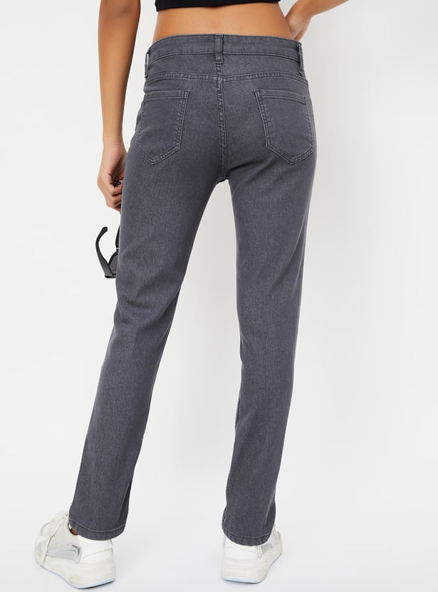 Women Solid Pencil Fit Jeans