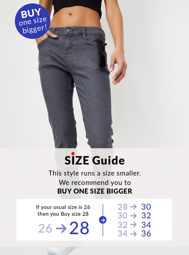Women Solid Pencil Fit Jeans