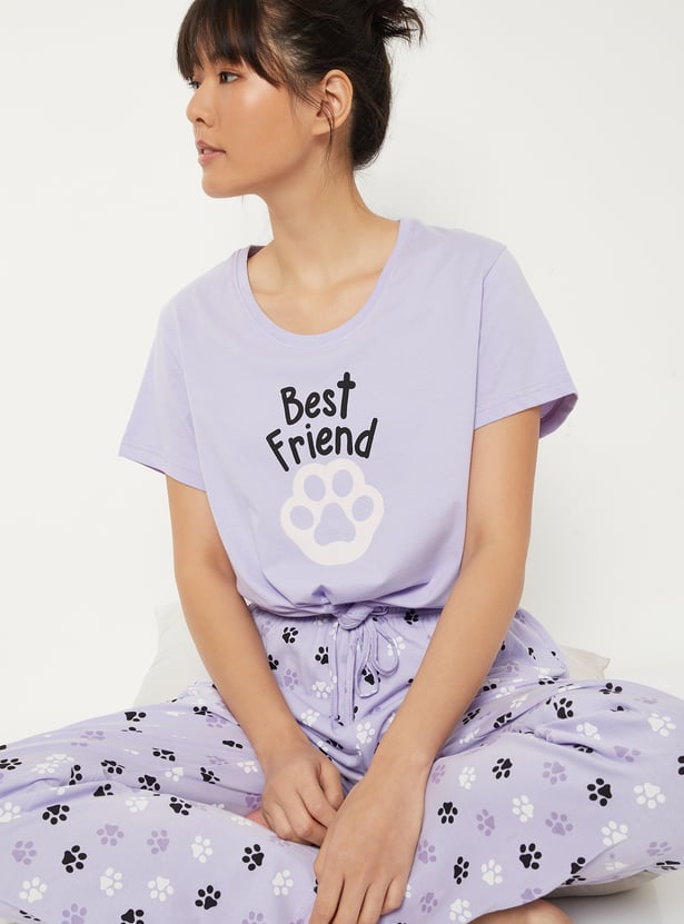 Women Printed PJ Set